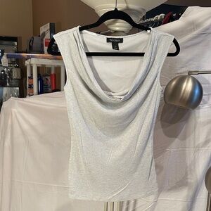 White House Black Market Silver Tank Top, XS